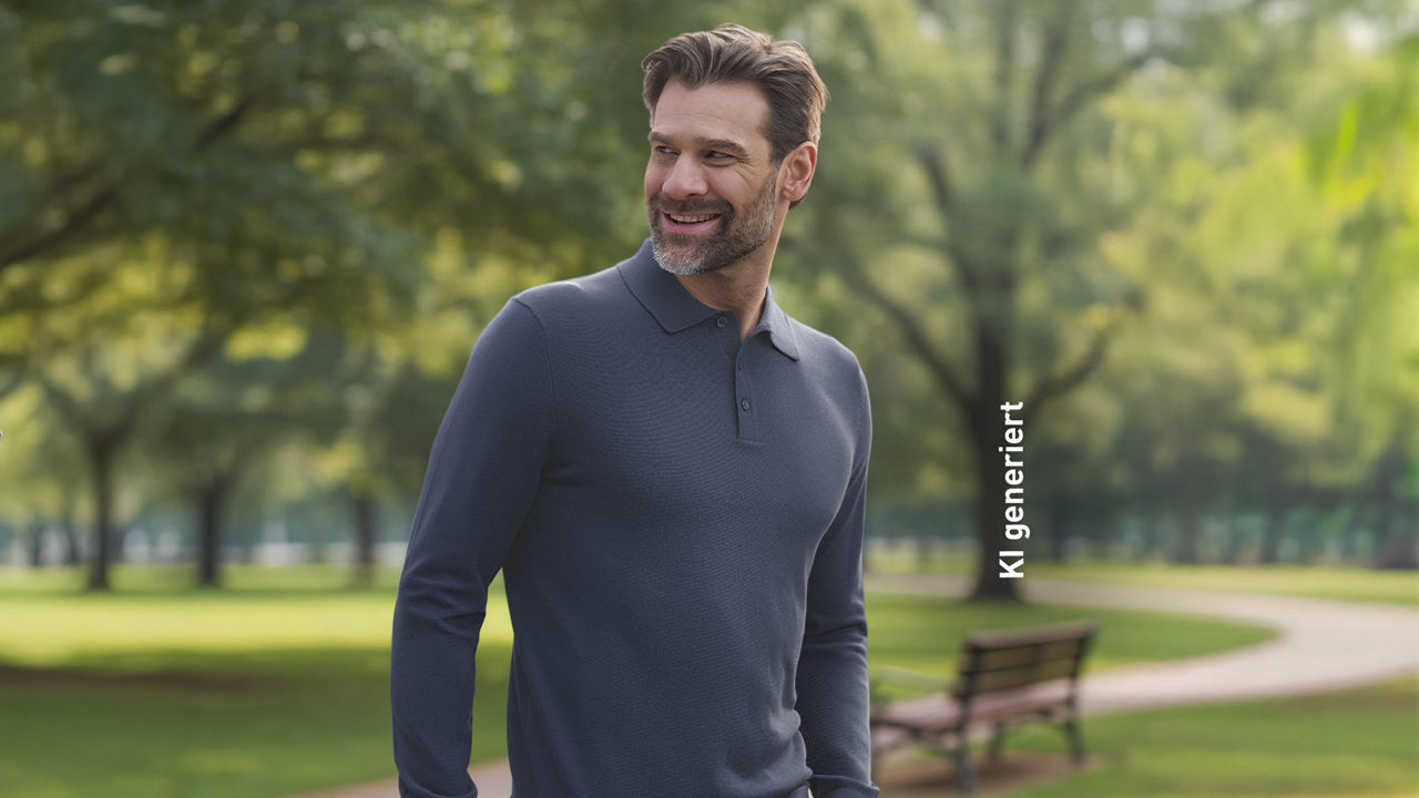 Strick-Poloshirt