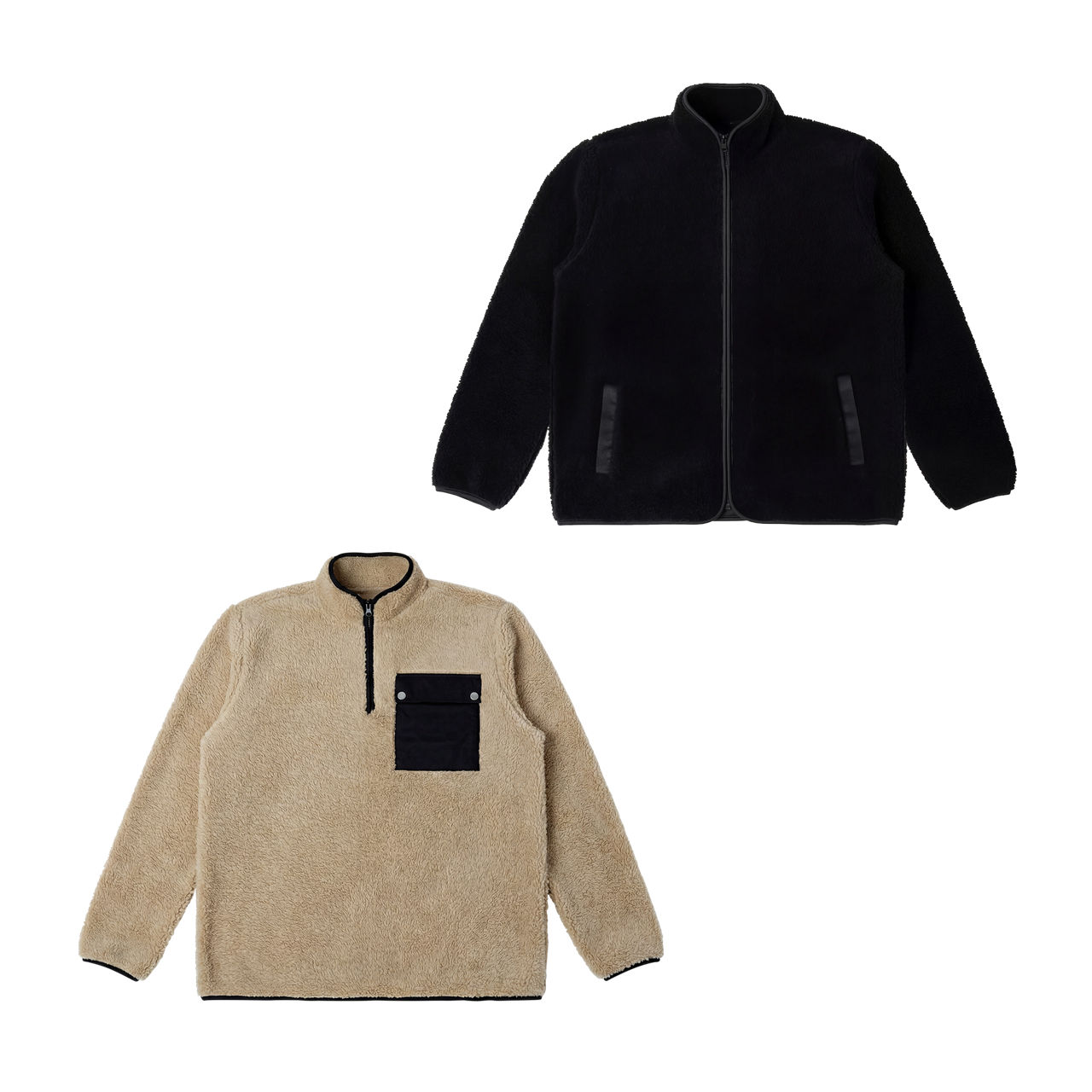 Sherpa-Fleecejacke / -Pullover für Herren
