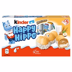 Verfügbar ab 04.09.2026 FERRERO Kinder Happy Hippo, 0,1 kg