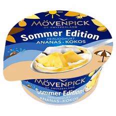 Verfügbar ab 04.09.2026 Aktion Kühlung MÖVENPICK Joghurt , Ananas-Kokos 0,15 kg
