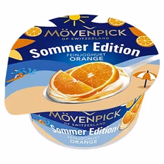 Verfügbar ab 04.09.2026 Aktion Kühlung MÖVENPICK Joghurt , Orange 0,15 kg