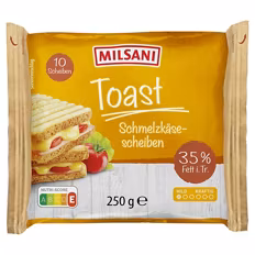 Schmelzscheiben , Toast 0,25 kg