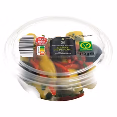 Mediterrane Antipasti , Grüne Peperoni 0,15 kg