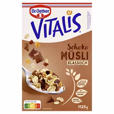 Verfügbar ab 04.09.2026 Aktion DR. OETKER Vitalis , Schoko Müsli Klassisch 1,13 kg