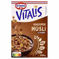 Verfügbar ab 04.09.2026 Aktion DR. OETKER Vitalis , Knusper Müsli Schoko 1,25 kg