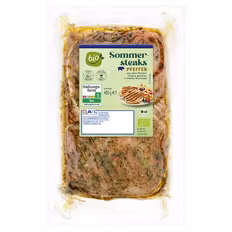 Bio-Schweine Sommersteak mariniert , Pfeffer 0,4 kg