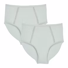 Damen Unterwäsche 2er Set, Grün, Slip, 38