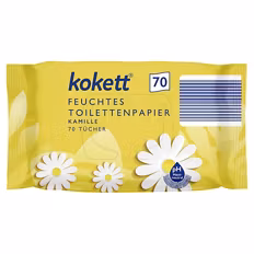 Feuchtes Toilettenpapier Tücher, Kamille 140 Blatt