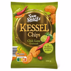 Scharfe Kessel Chips , Chili-Lime 0,15 kg