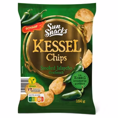 Scharfe Kessel Chips , Smoked Jalapeno 0,15 kg