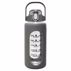 Protein-Shaker oder Trinkflasche, Flasche, Grau