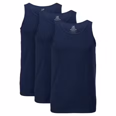 Herren Tanktop, 3er-Pack, Marineblau, M