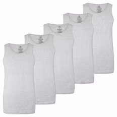 Herren Basic Tanktop 5er-Set, Melange, M