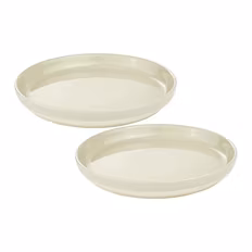 Modernes Geschirr, 2er-Set, Teller, Beige