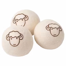 Wäschepflegehelfer, Weiß, Lamm Bälle