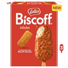 Verfügbar ab 04.09.2026 Tiefkühlung Aktion LOTUS BISCOFF Eiscreme, Lotusstab 0,27 l