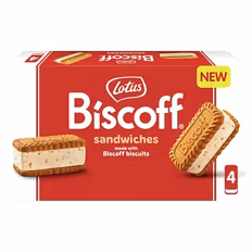 Verfügbar ab 04.09.2026 Tiefkühlung Aktion LOTUS BISCOFF Eiscreme, Sandwich 0,32 l