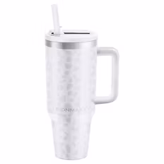 Cup mit Griff , Leo Print Weiß