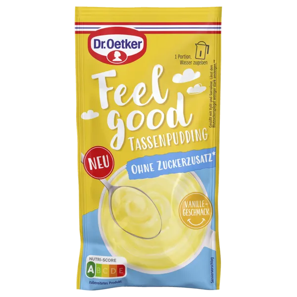Feelgood Tassenpudding ohne Zuckerzusatz