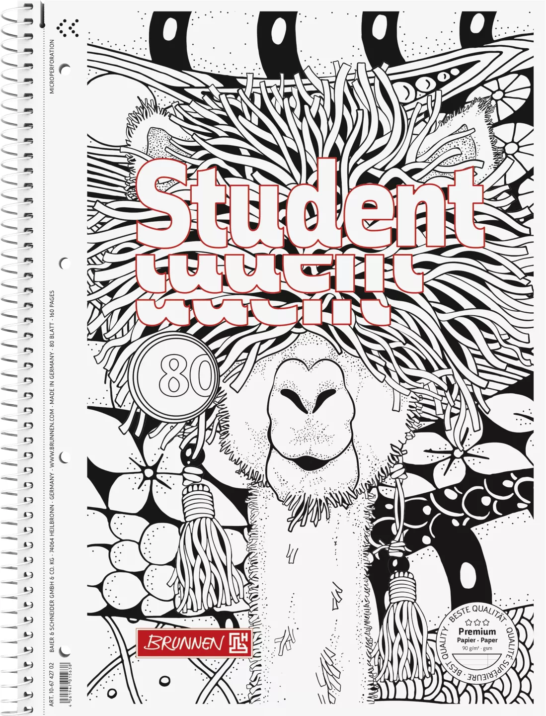 BRUNNEN Collegeblock DIN A4 »ZENart«