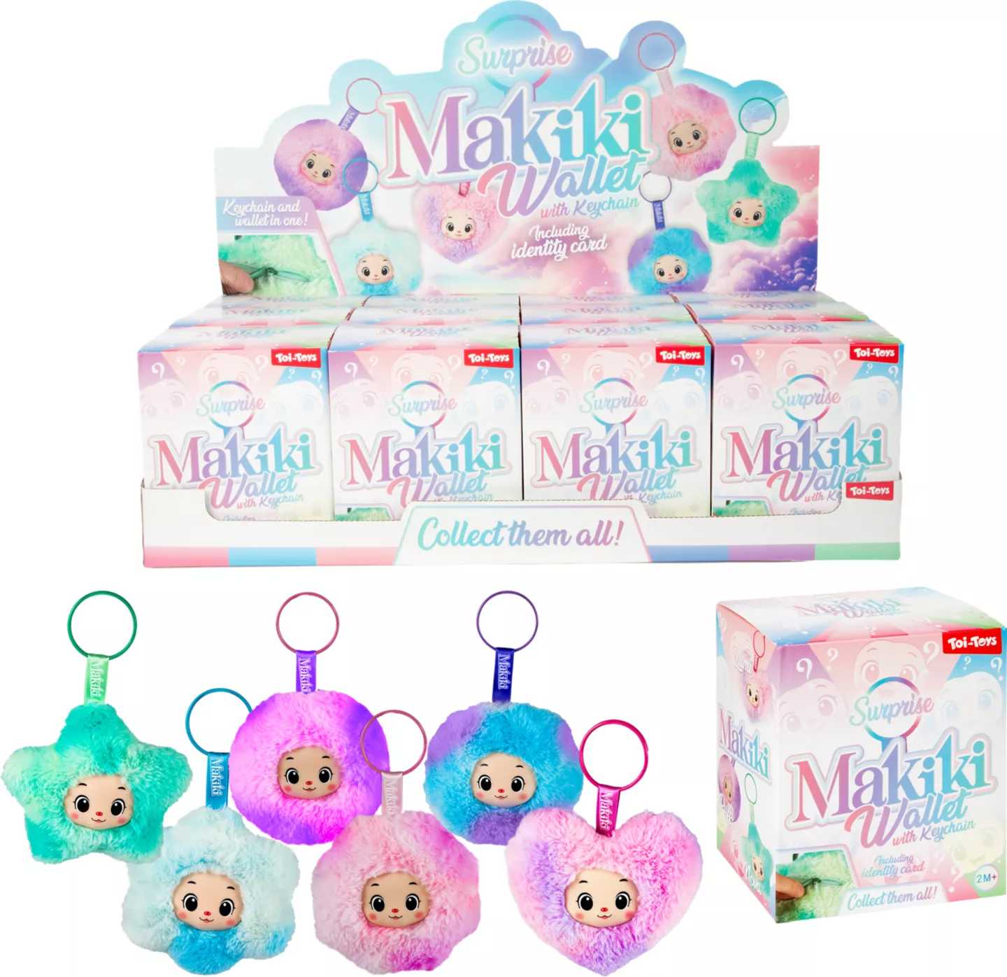 TOI-TOYS Makiki Schlüsselanhänger-Geldbörse