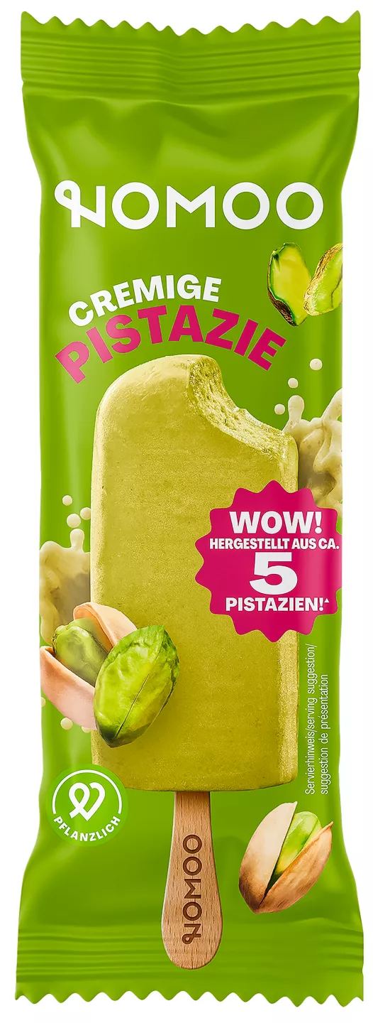NOMOO Pistazien-Stieleis vegan