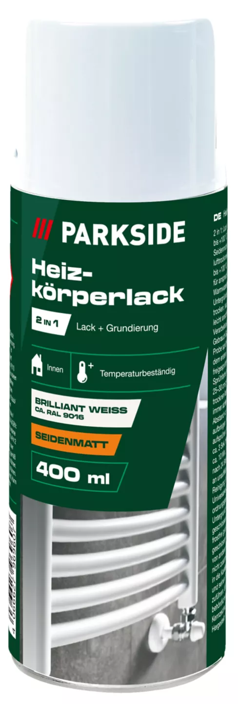 PARKSIDE Heizkörperlack schwarz seidenmatt
