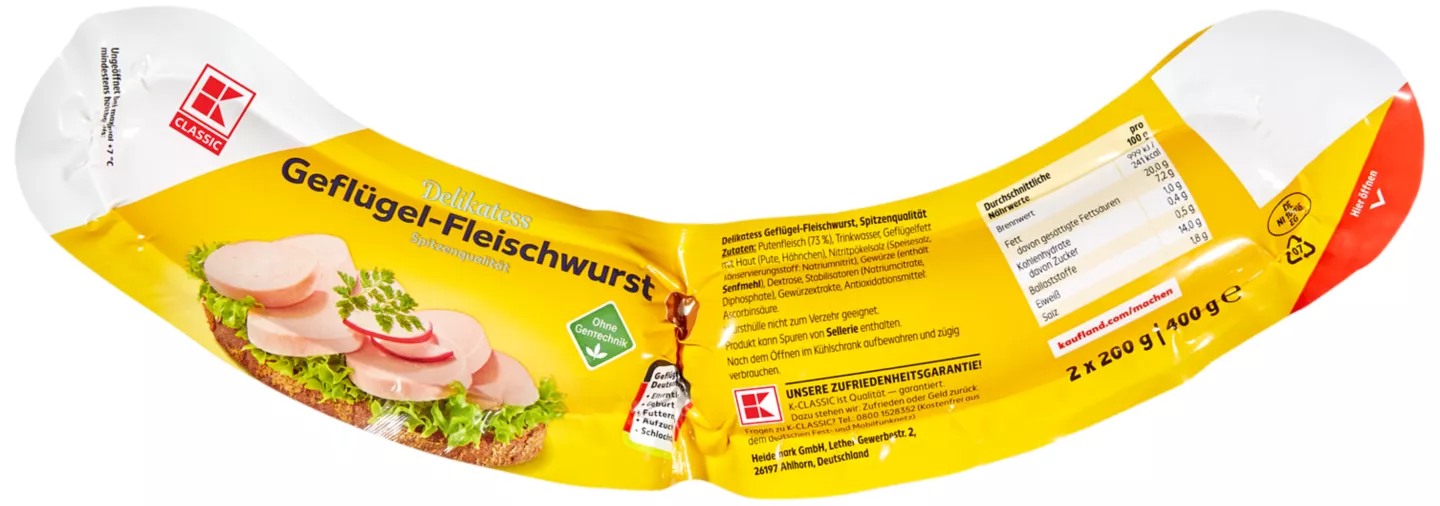 K-CLASSIC Geflügel-Fleischwurst