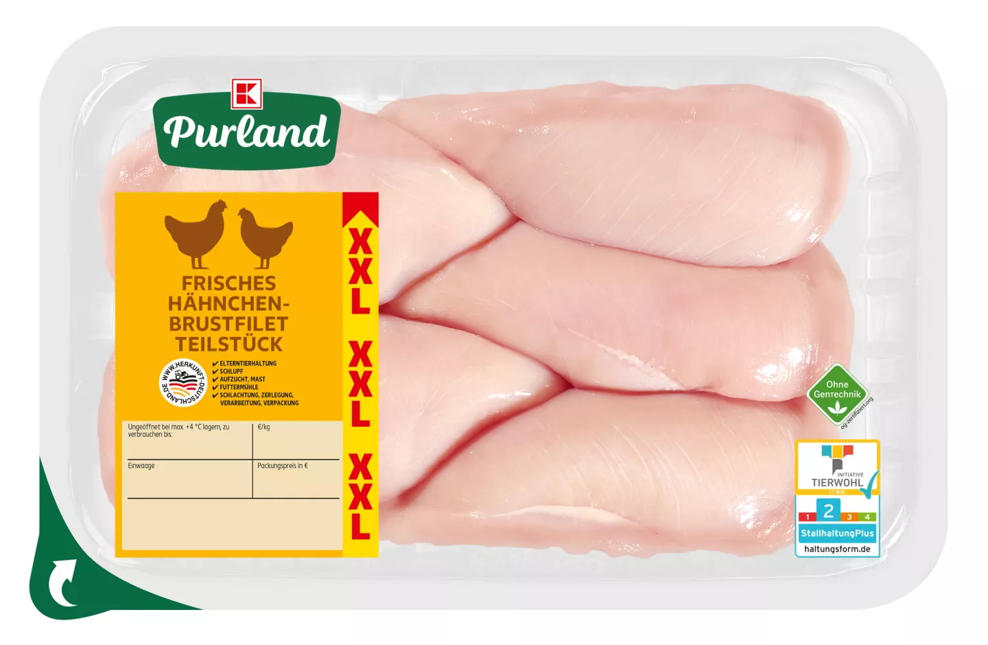 K-PURLAND Hähnchenbrustfilet-Teilstücke XXL