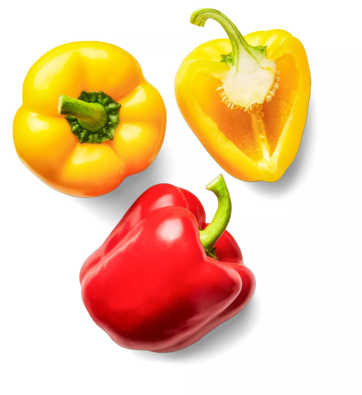 Span. Bio-Paprika, rot und gelb