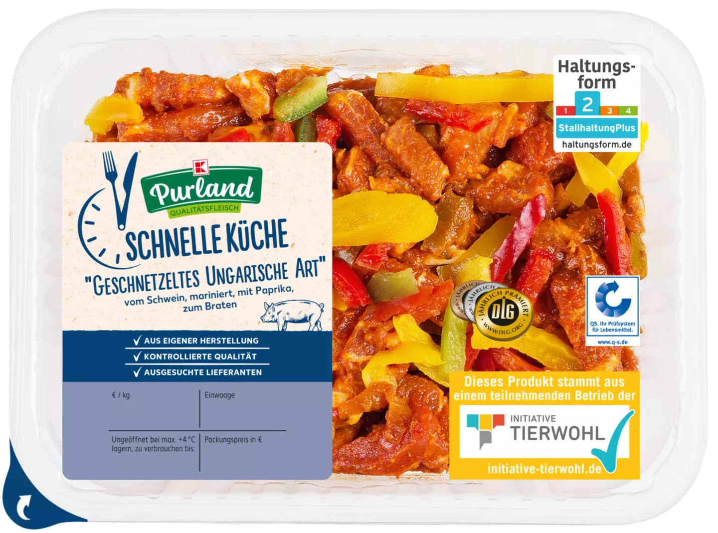 K-PURLAND Schnelle Küche Geschnetzeltes Ungarische Art