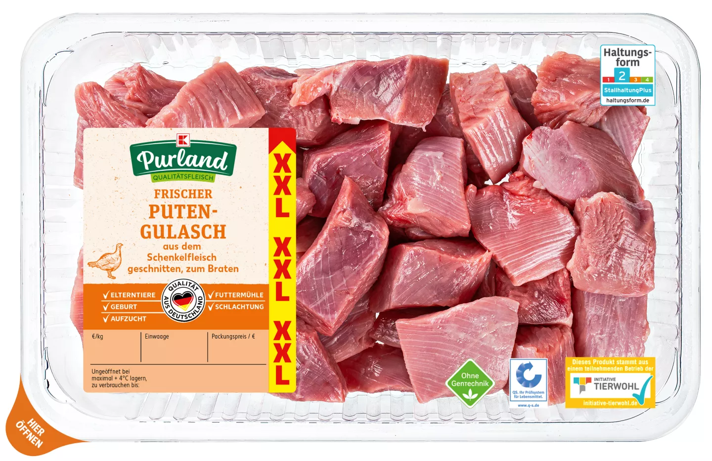 K-PURLAND Puten-Gulasch XXL