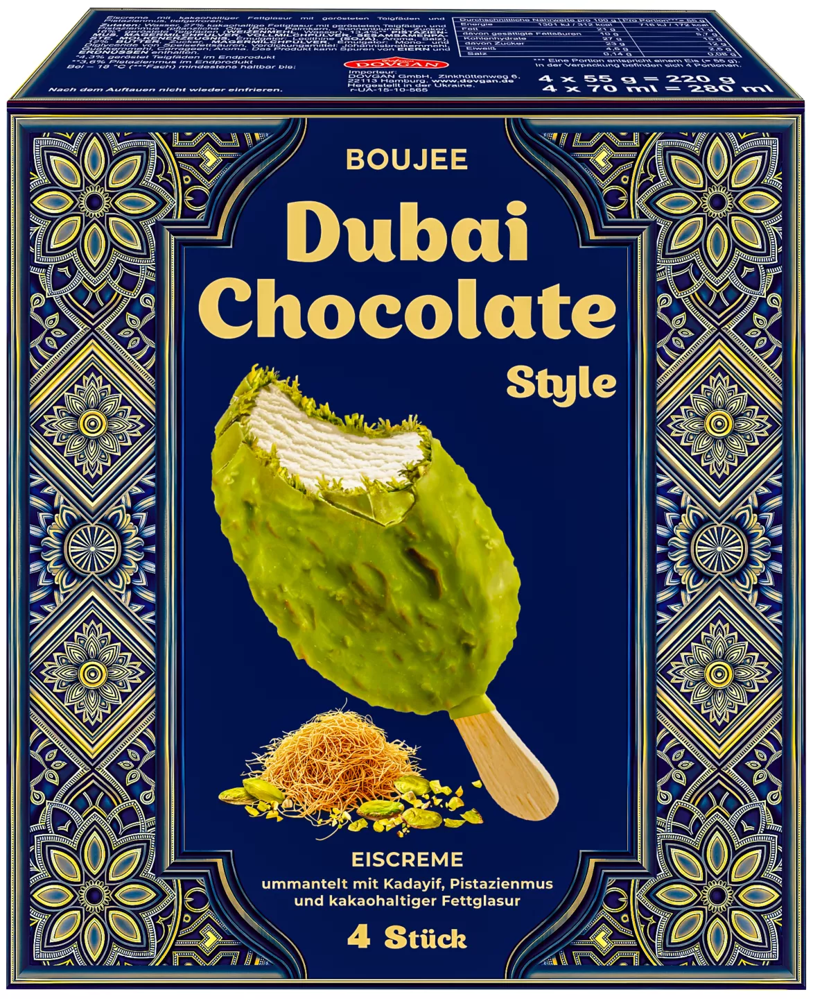 BOUJEE Stieleis Dubai Chocolate Style