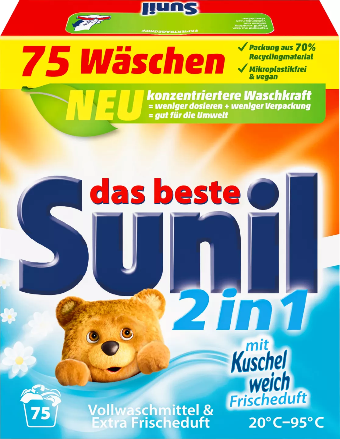 SUNIL Voll- oder Colorwaschmittel