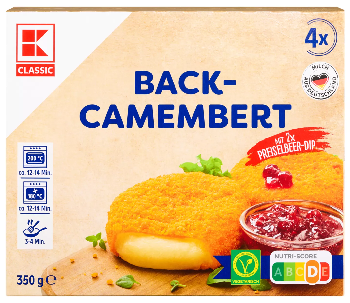 K-CLASSIC Back-Camembert oder Mozzarella-Sticks