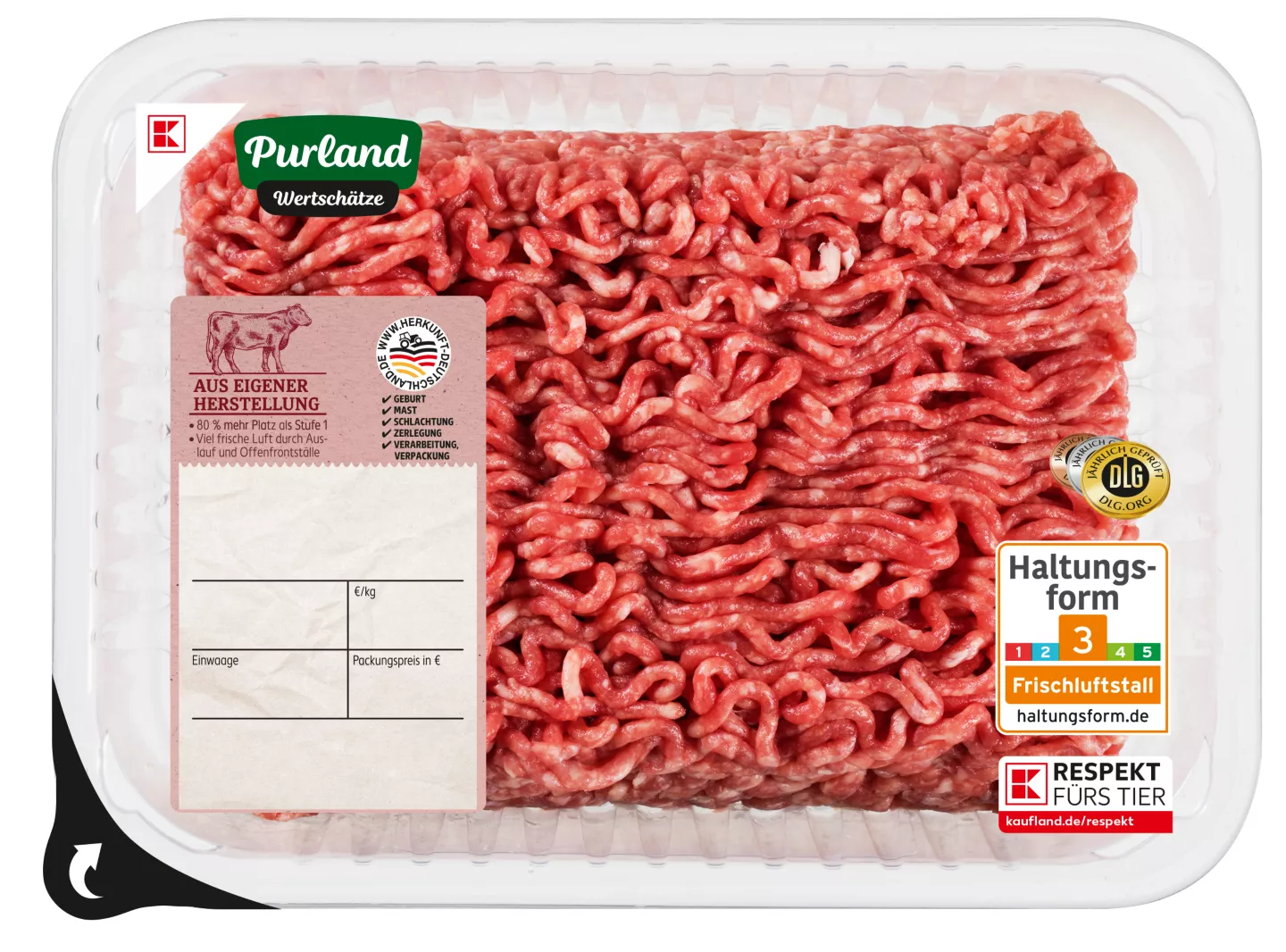 K-PURLAND WERTSCHÄTZE Rinderhackfleisch