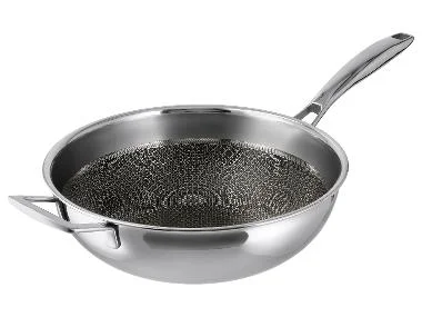 SILVERCREST® Premium-Edelstahl-Wok mit Wabenstruktur, Ø 28 cm