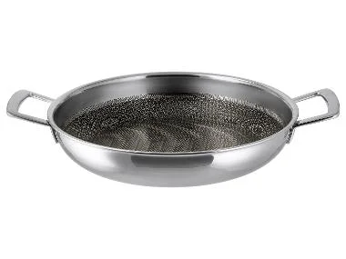 SILVERCREST® Premium-Edelstahl-Servierpfanne mit Wabenstruktur, Ø 28 cm