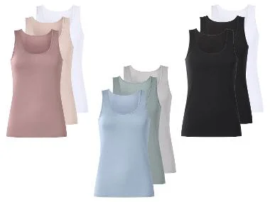 ESMARA® Damen Achselhemden, 3 Stück
