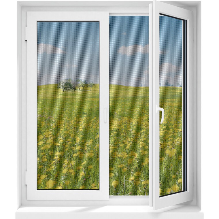 EASYmaxx Moskitonetz 150x130cm schwarz 12 Magnetbefestigung für Fenster