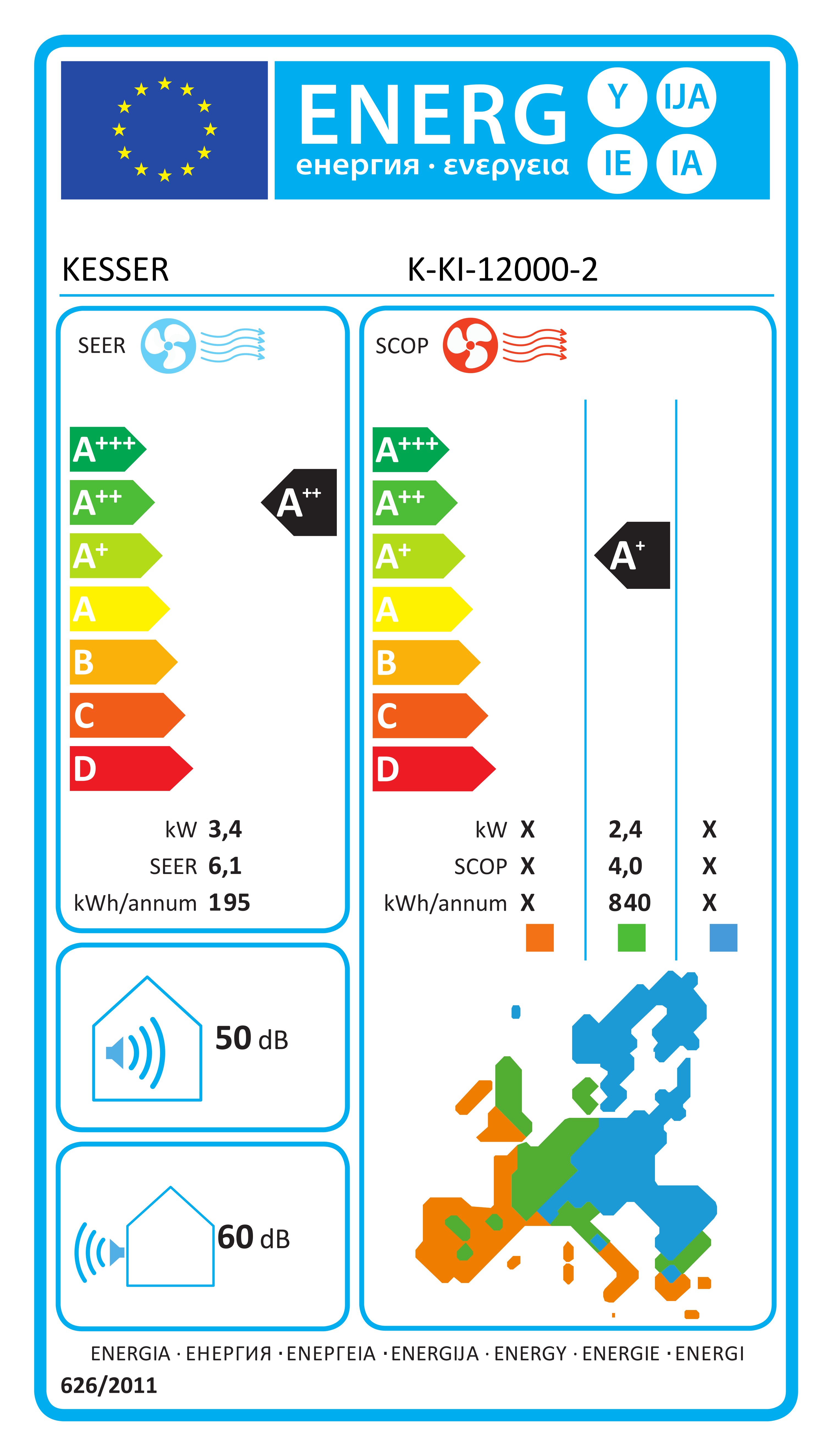KESSER® Klimaanlage Set Split, WiFi/App Funktion Klimagerät, Kühlen A++/Heizen A+, sehr leise, Kältemittel R32, Fernbedienung, Timerfunktion, Montagematerial ab**669.80*** ab 669,80€ Sternchen Fußnote, Details am Seitenende