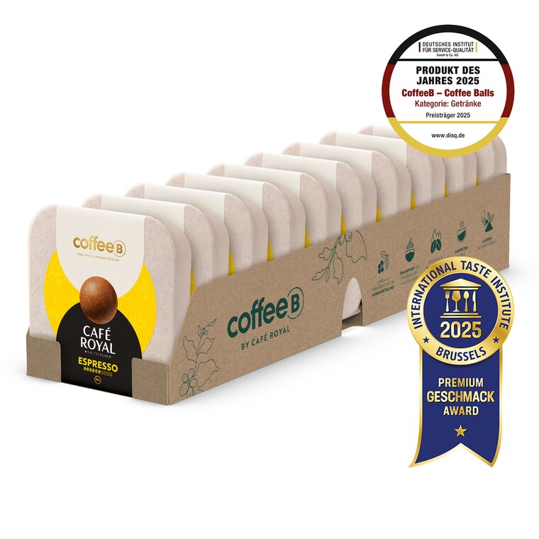 CoffeeB by Café Royal Espresso 9 Coffee Balls 51 g, 10er Pack