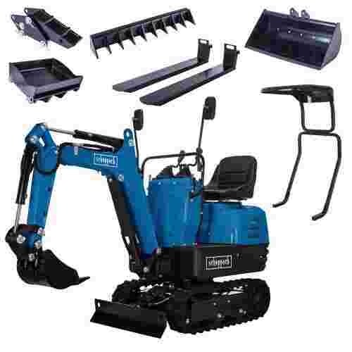 Scheppach Mini-Bagger EXC815 inkl. umfangreichen Zubehör