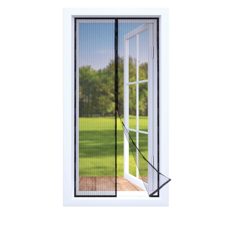 EASYmaxx Moskitonetz 100x210cm schwarz Magic Klick