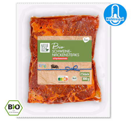 NATURGUT Frisches Bio Schweine-Nackensteaks