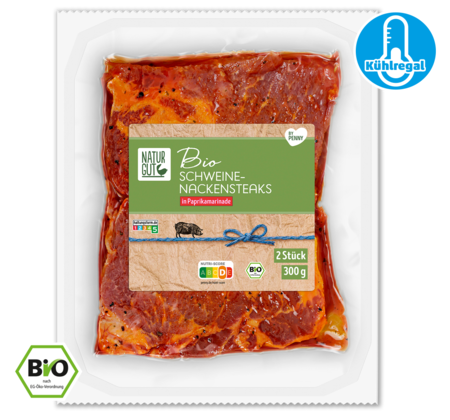 NATURGUT Frisches Bio Schweine-Nackensteaks