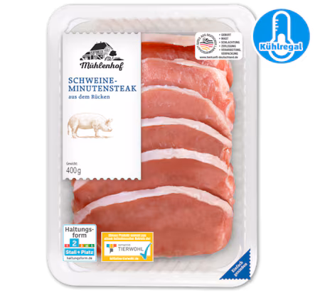 MÜHLENHOF Frische Schweine-Minutensteaks
