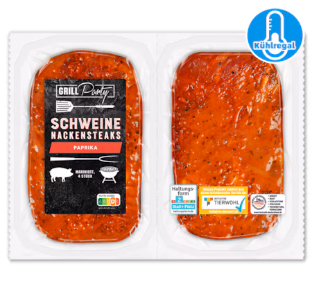 GRILLPARTY  Frische Schweine-Nackensteaks