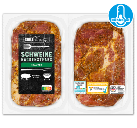 GRILLPARTY  Frische Schweine-Nackensteaks