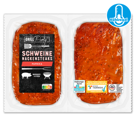 GRILLPARTY  Frische Schweine-Nackensteaks